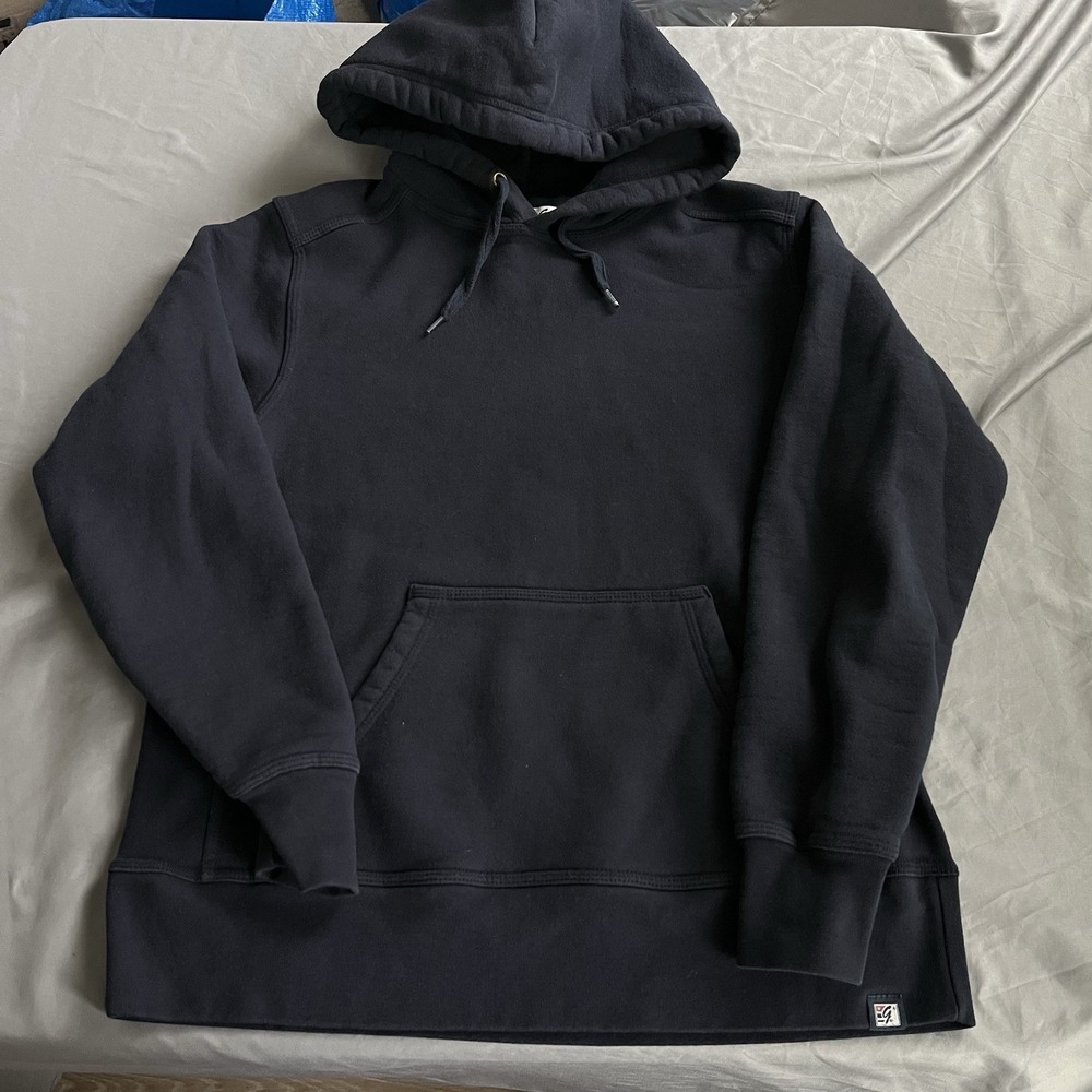 Vintage The Game Hoodie Mens Large Navy Blue Heavyweight Blank Made In USA